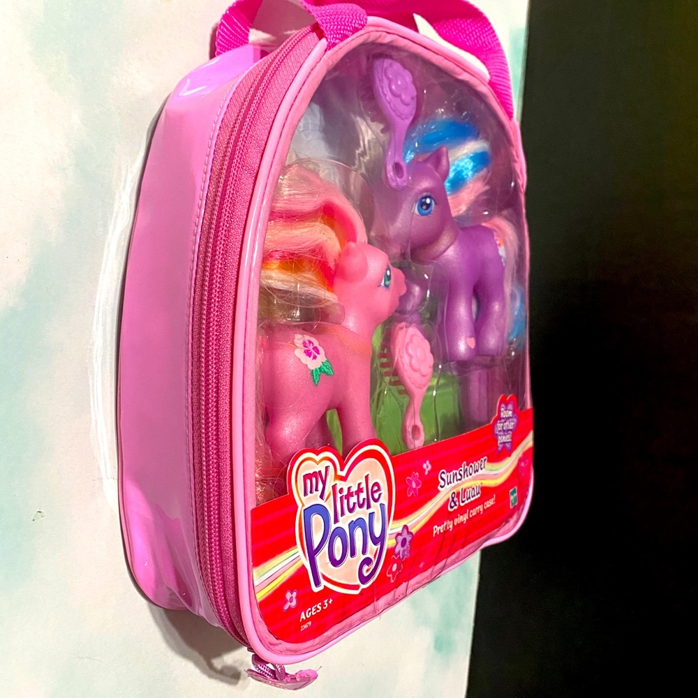 MY LITTLE PONY G3 NWT VTG 2004 SUNSHOWER & LUAU PONIES w/PRETTY VINYL CARRY CASE - Picture 11 of 14